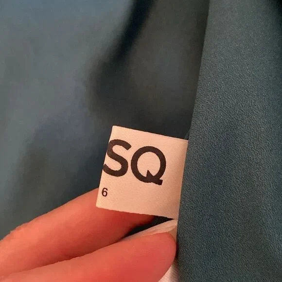 JNSQ Green Bustier Midi Dress with Thigh Split Size 6 - Picture 11 of 14